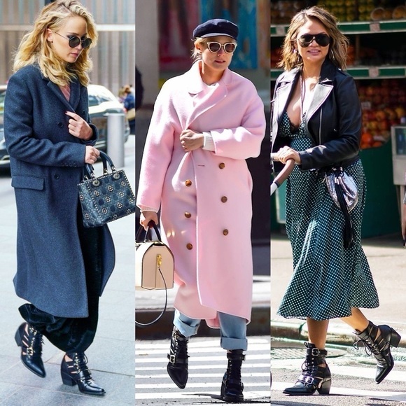 Chloé Rylee Cut-Out Leather Ankle Boot Heel Buckle Open-Toe Black EU 37.5 NIB - Picture 13 of 15